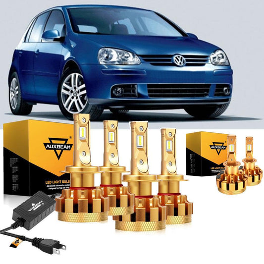 Para Volkswagen Golf F-16 Plus Series 2000-2006, bombillas LED combinadas de luz antiniebla, de grado automotriz, 28000LM, de haz alto/bajo/niebla