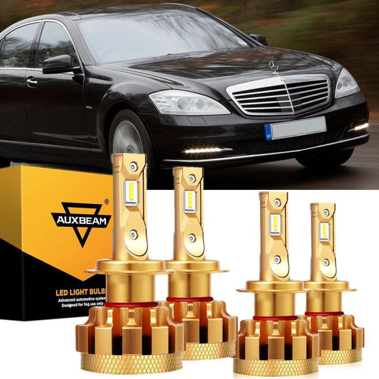 Para Mercedes-Benz S500 2000-2006 con faros halógenos serie F-16 Plus bombillas LED Canbus integradas paquete de haz alto y bajo