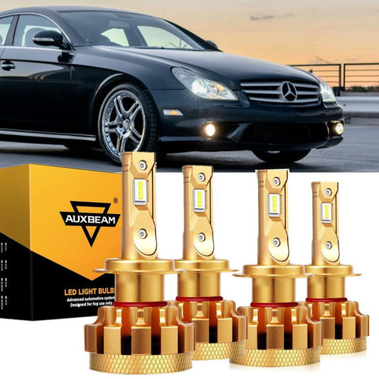 Para Mercedes-Benz CLS55 AMG 2006 con faros halógenos serie F-16 Plus bombillas LED Canbus integradas paquete de haz alto y bajo