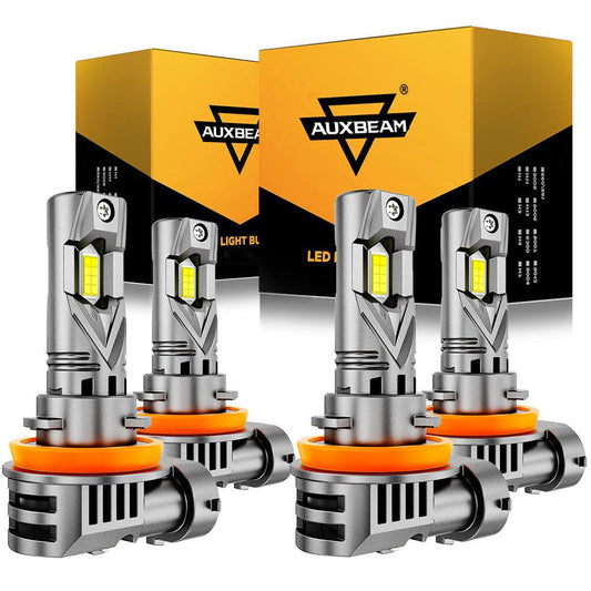 🆕9005+H11 LED Headlight Bulbs Q25S Series 1:1 Mini Size 90W 24000LM 6500K Cool White | 4 bulbs