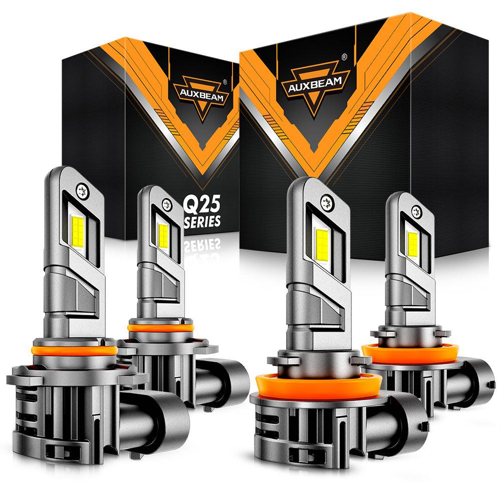 🆕Real 1:1 Size Q25 Series 20000LM 70W LED Headligt Bulbs 6500K Cool White