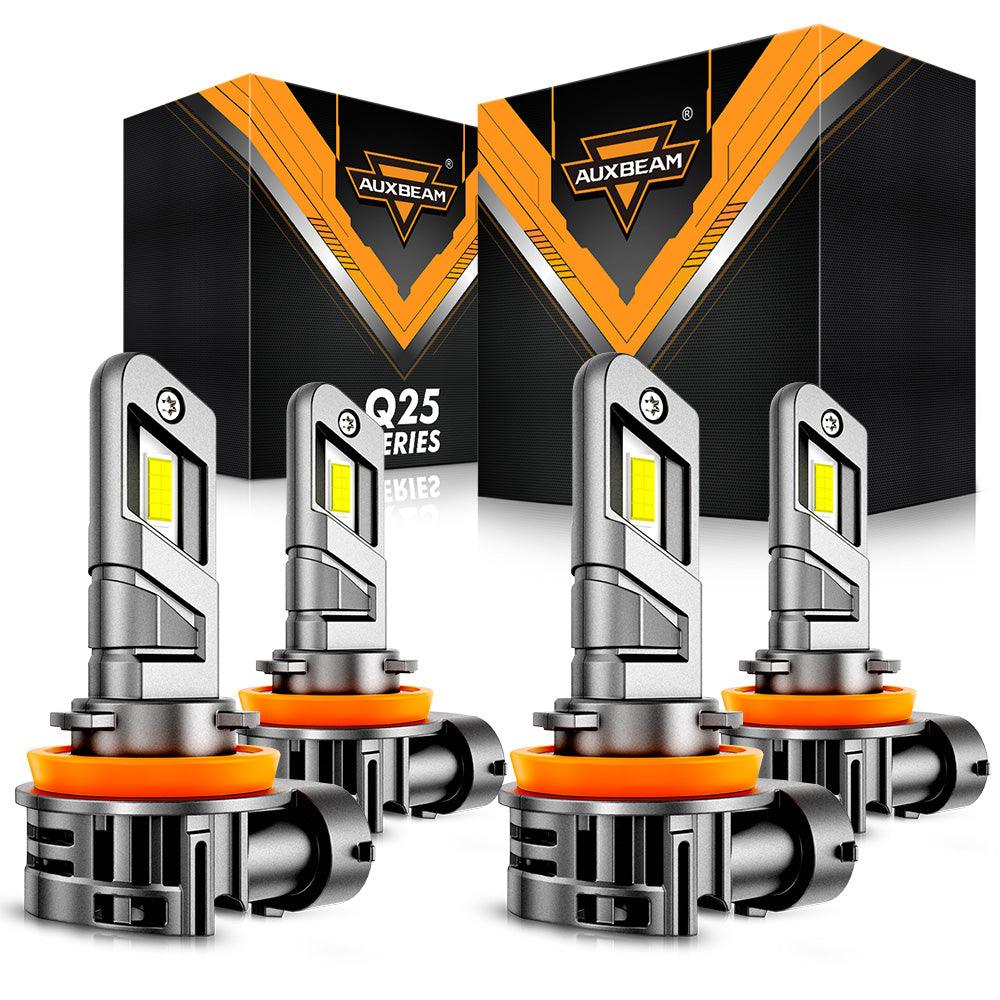 🆕Real 1:1 Size Q25 Series 20000LM 70W LED Headligt Bulbs 6500K Cool White