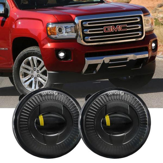 (2pcs/set) 24W Rond LED Noir Phare Brouillard 5202 GMC Canyon 2015 2018