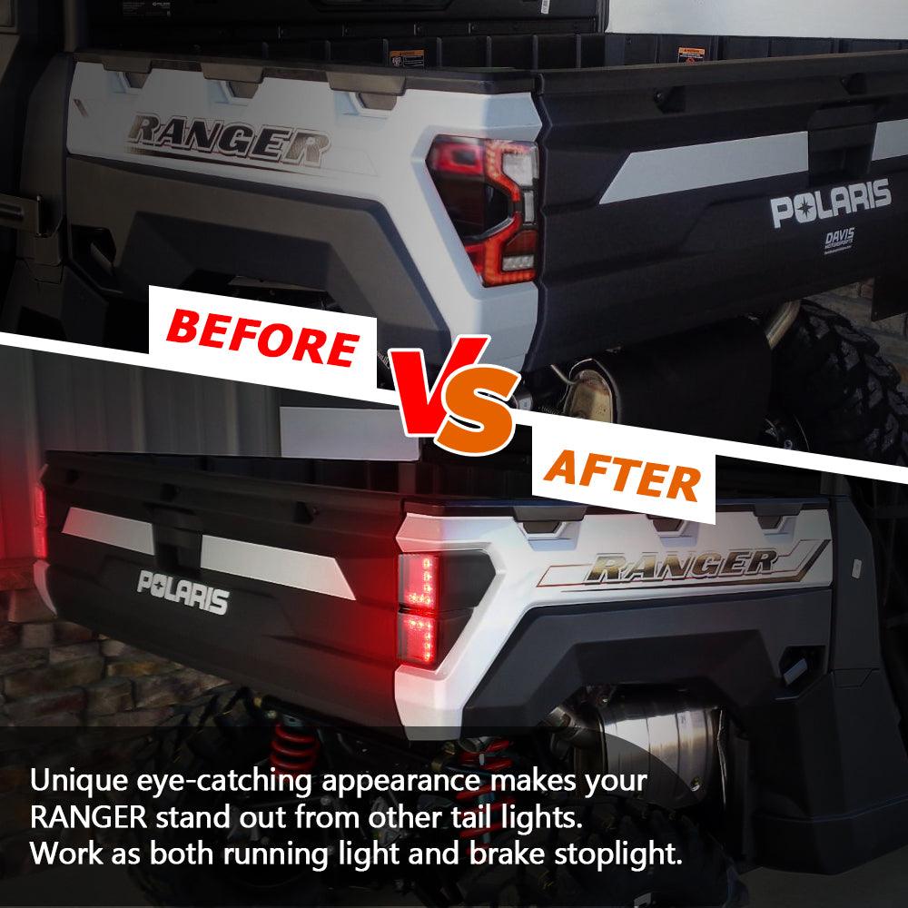 (2pcs/set) Feux Arrières LED Fumés pour Polaris Ranger 1000