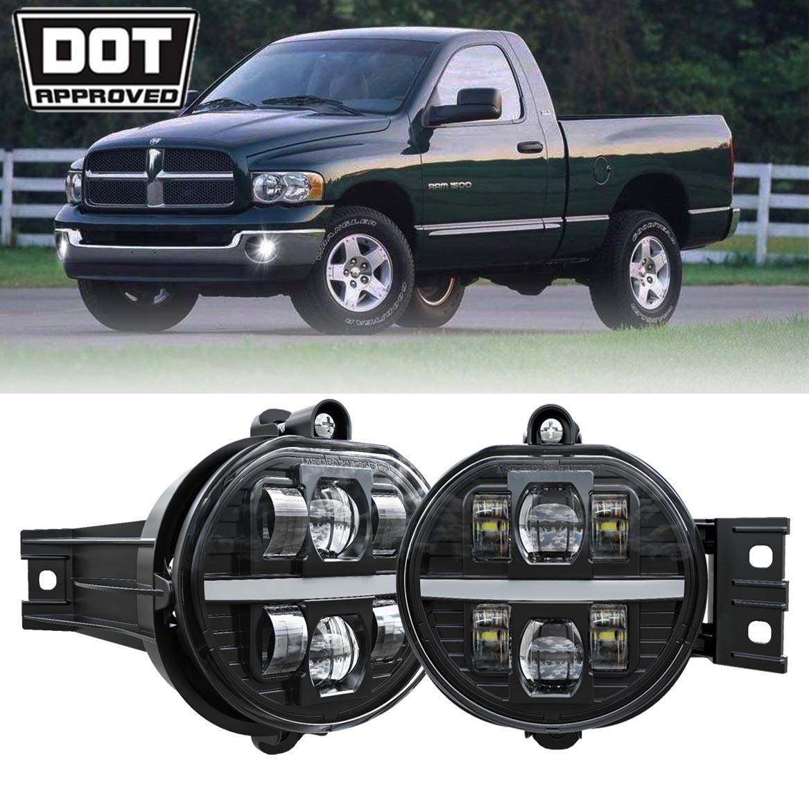 (2pcs/set) Feux De Brouillard LED Approuvés DOT Avec DRL 2002-2008 Dodge Ram 1500 2003-2009 Dodge Ram 2500 3500