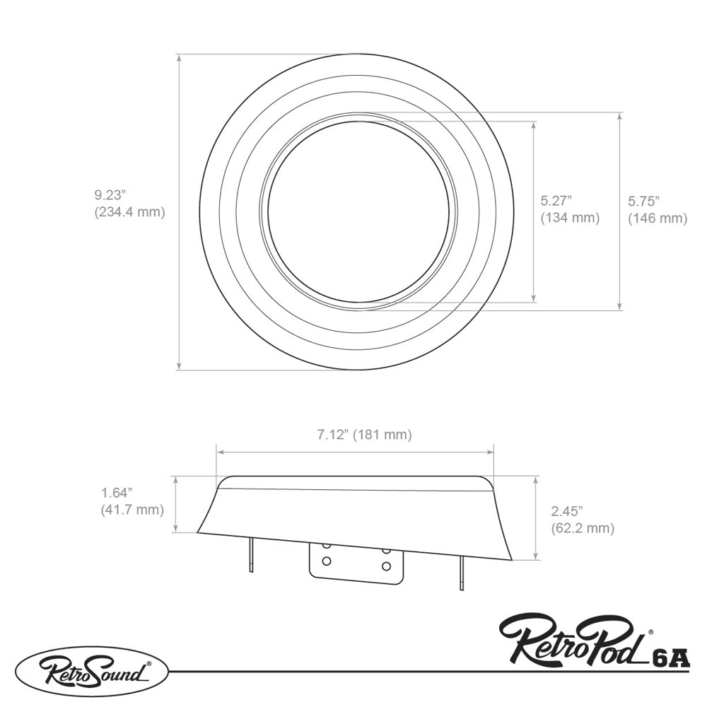 RETROSOUND Surface Mount Speaker Modules für 6.5" speakers