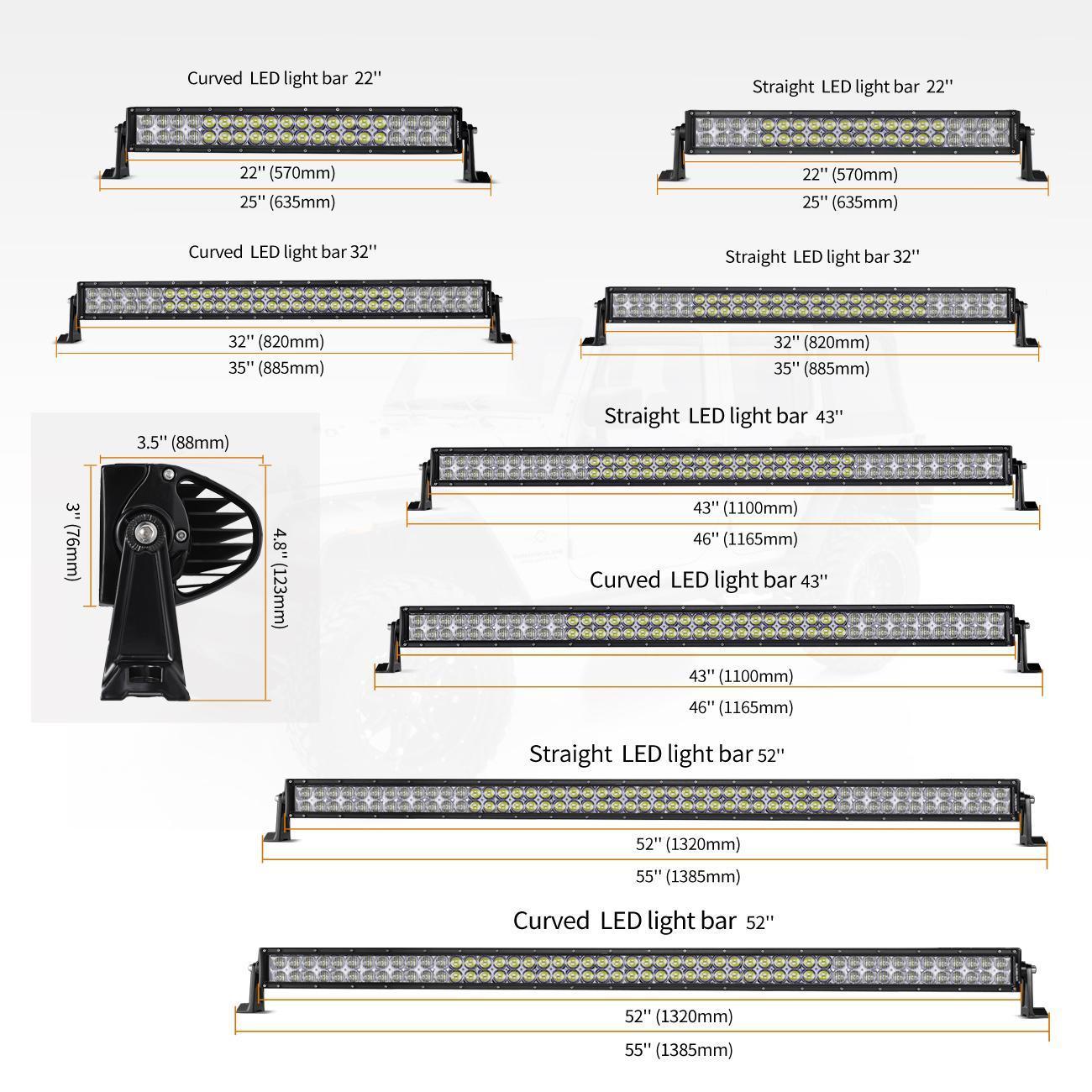 5D Series Straight/Curved Off Road Led Light Bar For 2002 Ford F150