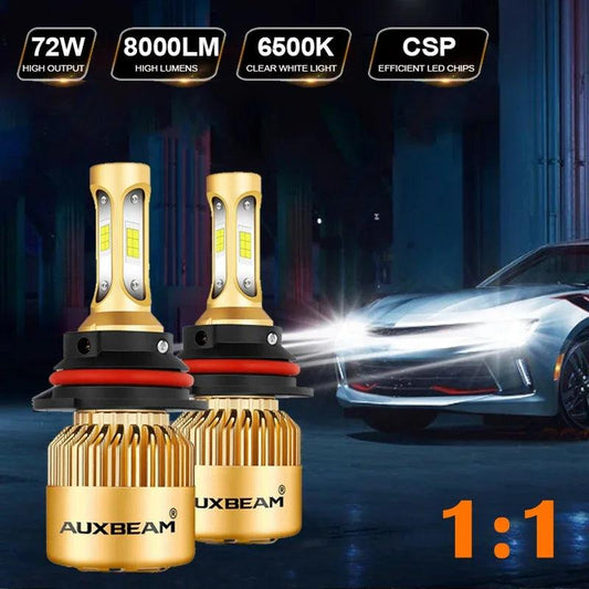 AUXBEAM 1pair 72W 8000LM CSP Car LED HeadLight Bulbs Fog Light 9003/H4/9007/9008/H13/H1/880/881