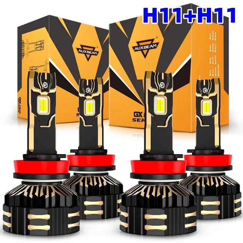 AUXBEAM 35000LM 190W Headlight Bulbs 9005 9006 9012 H4 H7 H11 6500K Cool White LED BULBS GX-PRO Series