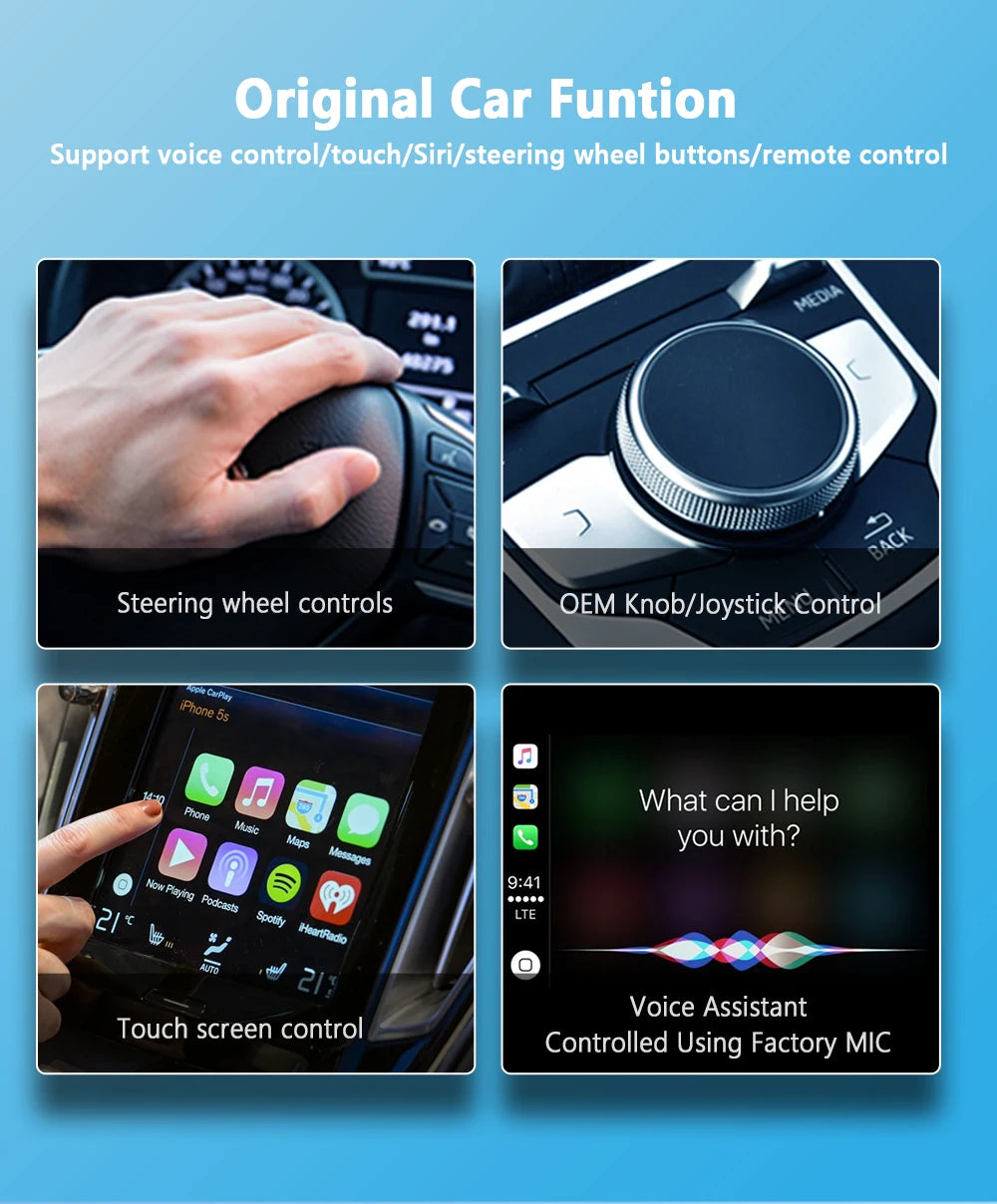Wireless Android Auto Carplay Adapter 2in1 Dongle Play&Plug For Audi Buick Cadillac Chery Chevrolet Ford GMC Haval Honda Kia MG