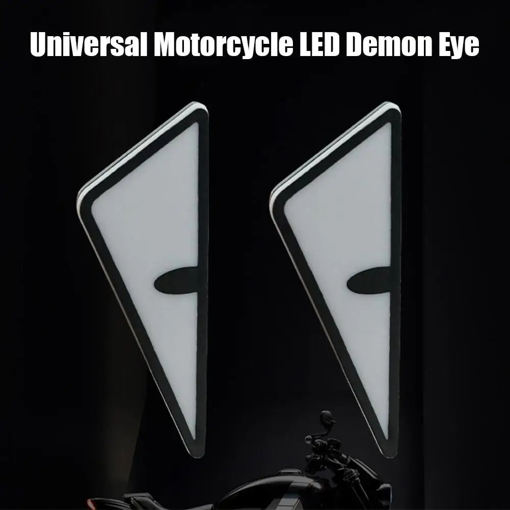 Universal Motorcycle LED Devil'Eyes Lights Demon Eyes Headlight Motorcycle Mini Projector Lens Lamp Car Decoration Lights