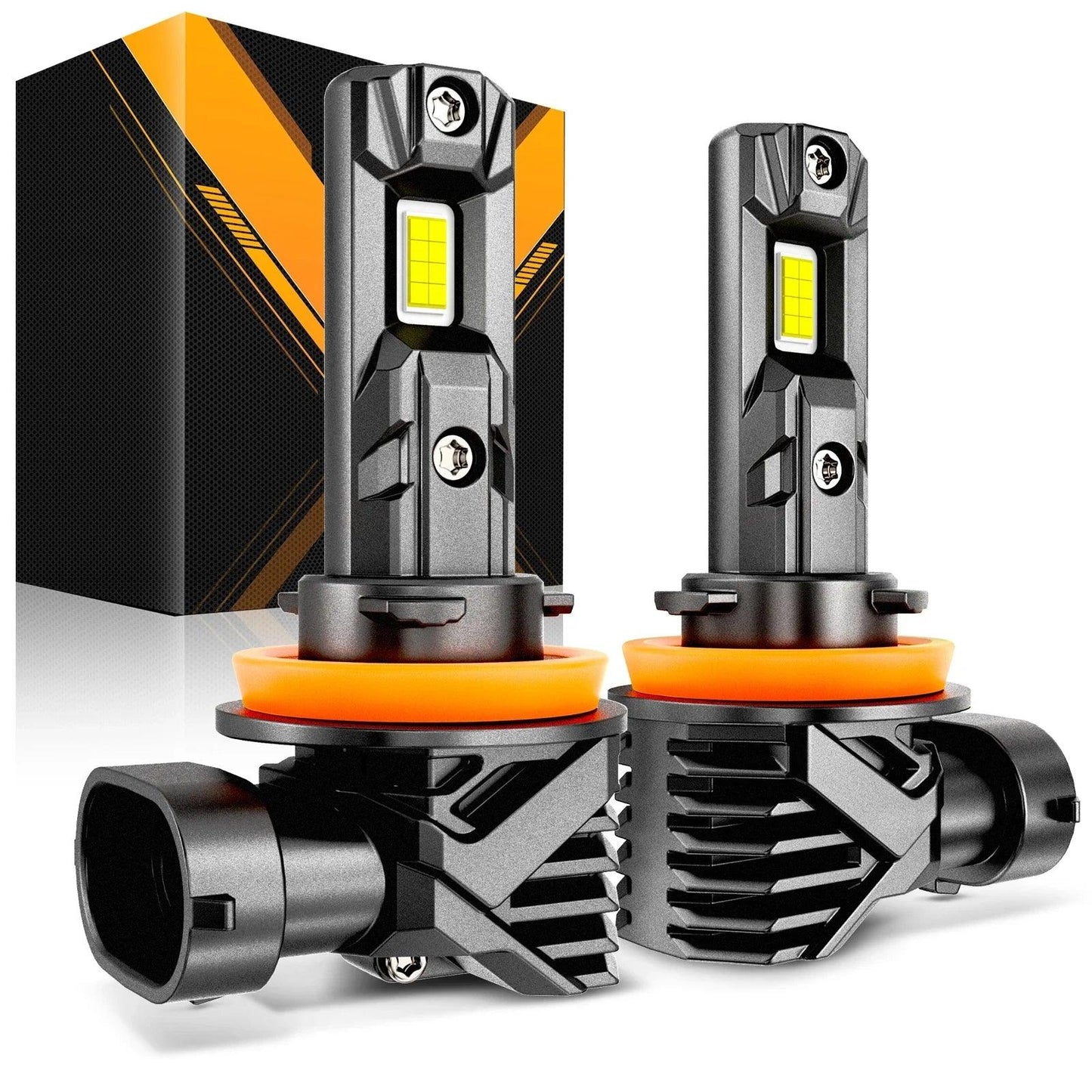 AUXBEAM FANLESS & WIRELESS 18000LM 60W LED HEADLIGHT BULBS/FOG LIGHTS Bulbs 6500K COOL WHITE Q15 Series