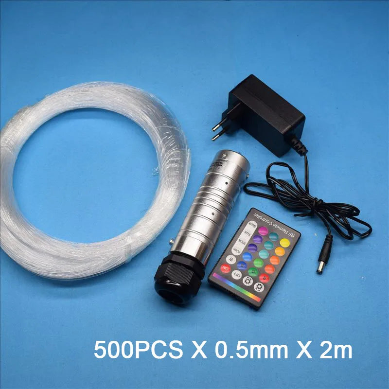 DC12V 6W RGBW APP Control Car Light Engine With PMMA Fiber Optic Cable Kit For Car And Home Star Starry Sky Effect Ceiling