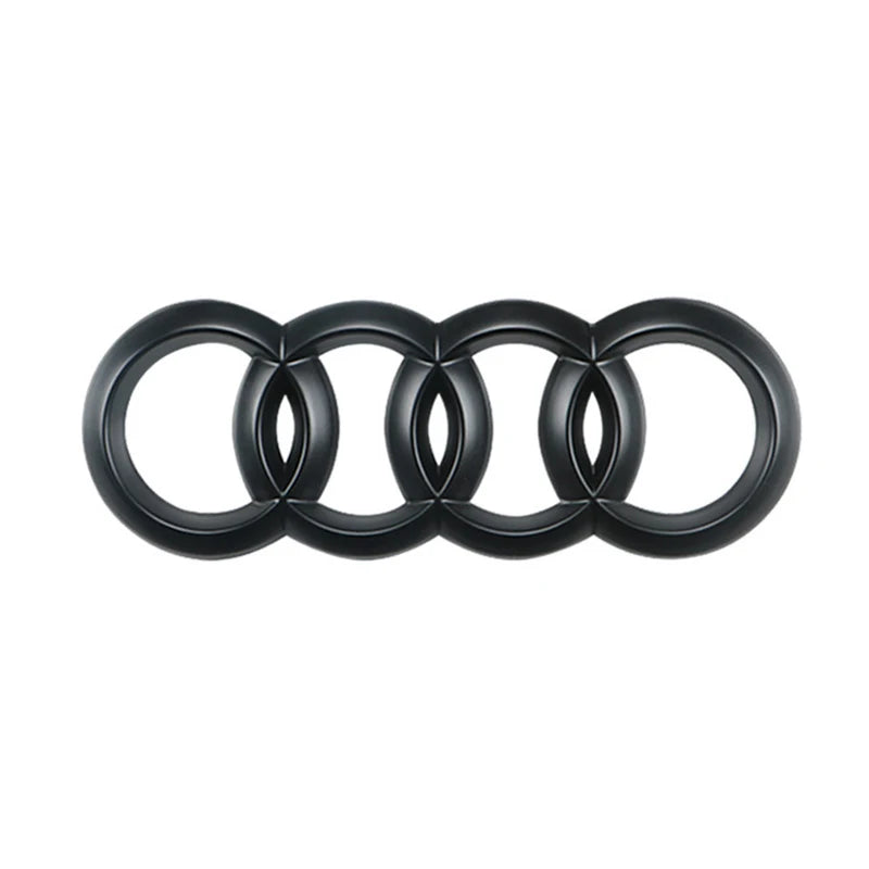 4 Rings Logo ABS Chrome Black Car Front Hood Emblem Bonnet Badge Rear Trunk Badge For Audi A3 A4 A5 A6 A7 A1 Q2 Q3 Q5 Q7 Q8 TT