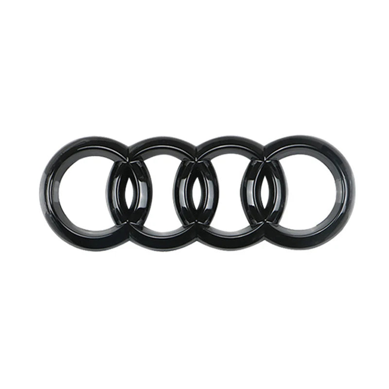4 Rings Logo ABS Chrome Black Car Front Hood Emblem Bonnet Badge Rear Trunk Badge For Audi A3 A4 A5 A6 A7 A1 Q2 Q3 Q5 Q7 Q8 TT