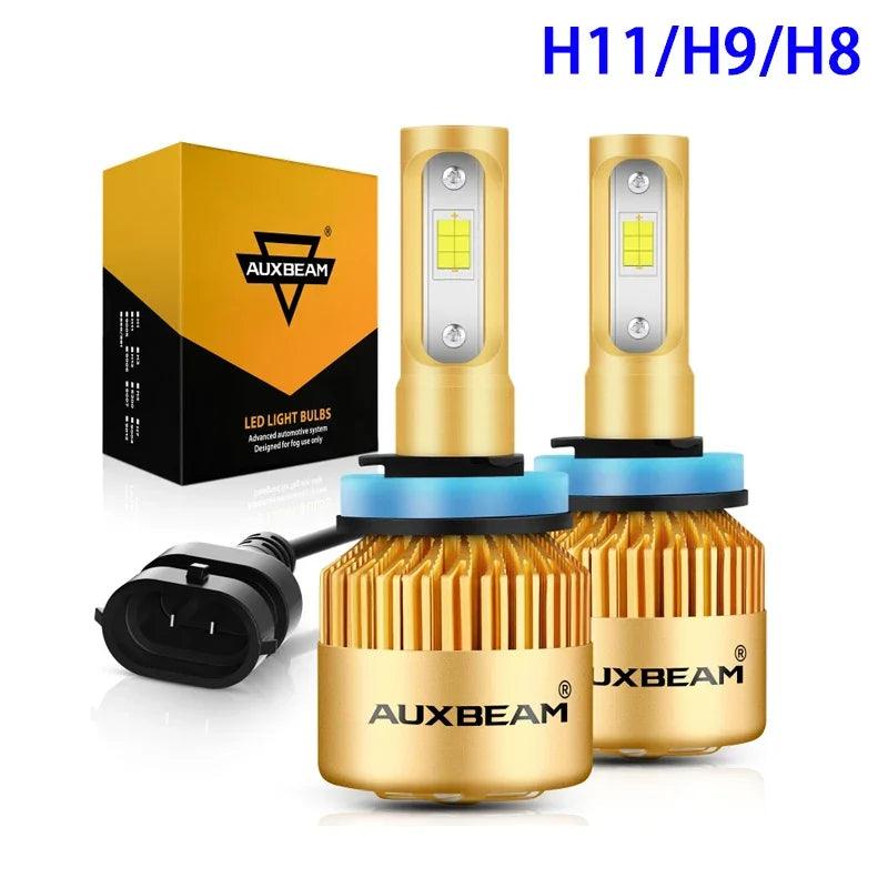 AUXBEAM 1pair 72W 10000LM Car LED HeadLight Bulbs Fog Light H7/H8/H9/H11/9005/9006