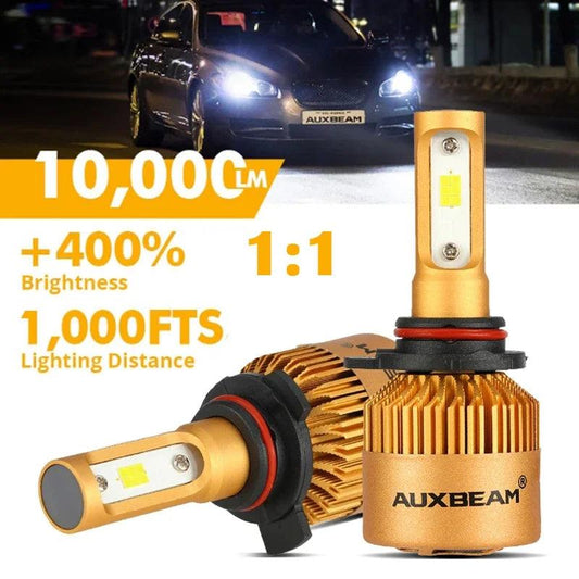 AUXBEAM 1pair 72W 10000LM Car LED HeadLight Bulbs Fog Light H7/H8/H9/H11/9005/9006