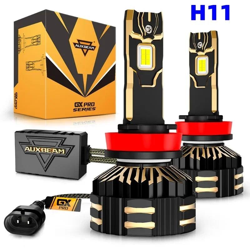 AUXBEAM 35000LM 190W Headlight Bulbs 9005 9006 9012 H4 H7 H11 6500K Cool White LED BULBS GX-PRO Series