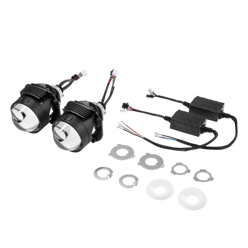 AUXBEAM 2.5 INCH 90W 70W Hi/Lo Beam Bi-LED Spotlight 6000K Headlight Lens LED Projector Light