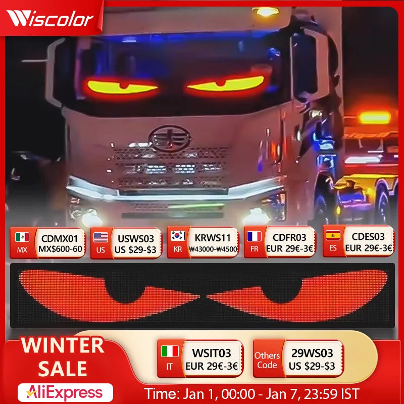 RGB LED Car Sign Animation LED Matrix Pixel Panel DIY Programmable Bluetooth App Control LED Panel Flexible Display Light