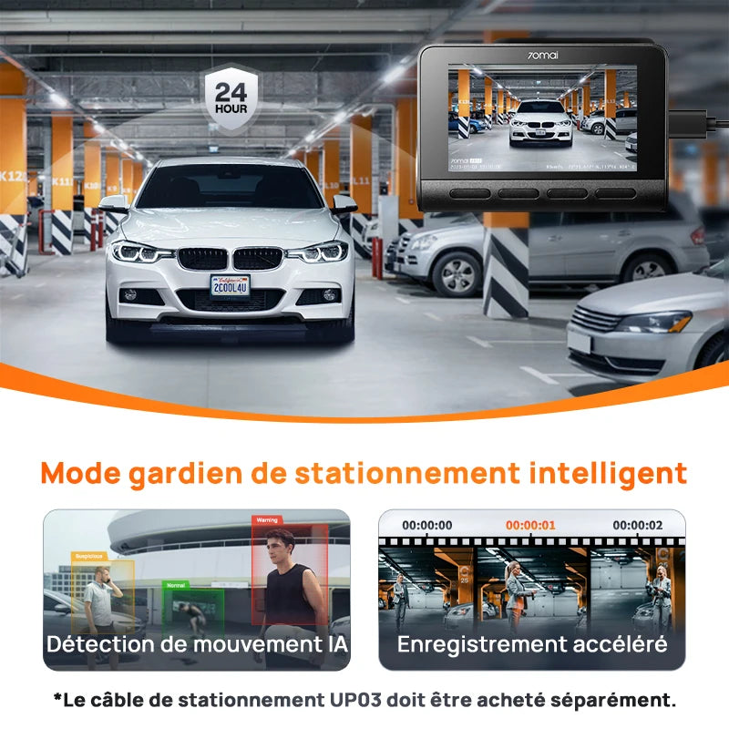 70mai 4K Dash Cam A810 Ultra HD Built-in GPS ADAS Auto Record 150FOV Motion Detection 70mai A810 4G Car DVR Support Rear Cam
