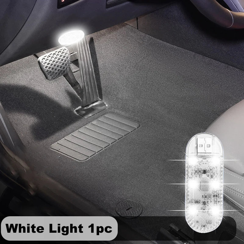 LED Car Mini Touch Light USB Charging Portable Auto Roof Ceiling Reading Night  Lamp Wireless Magnetic Decoration Ambinet Light