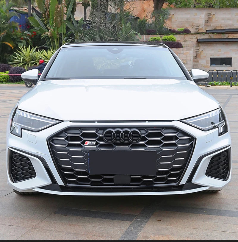 4 Rings Logo ABS Chrome Black Car Front Hood Emblem Bonnet Badge Rear Trunk Badge For Audi A3 A4 A5 A6 A7 A1 Q2 Q3 Q5 Q7 Q8 TT