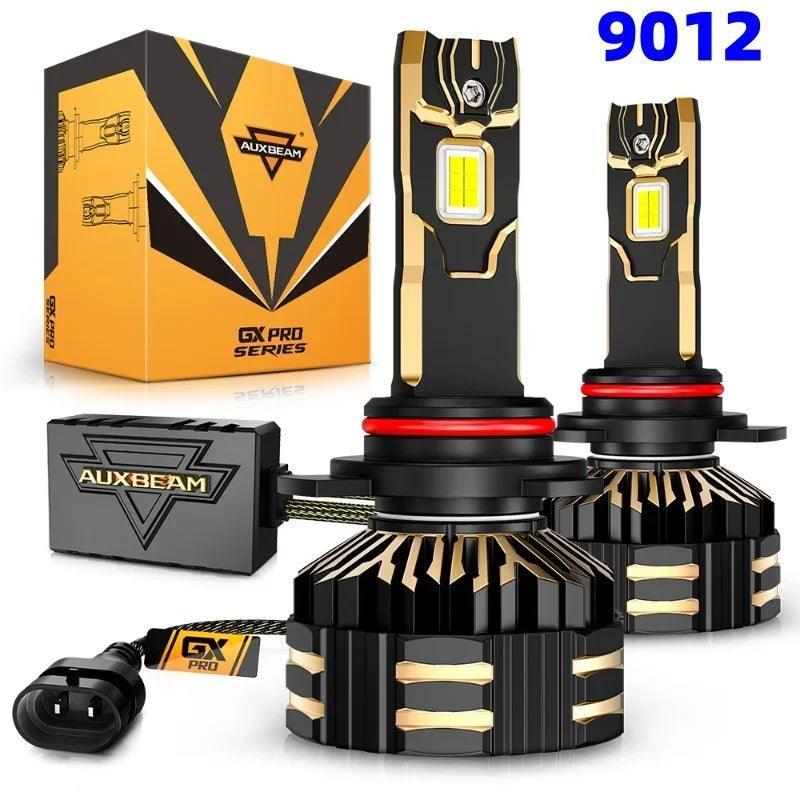 AUXBEAM 35000LM 190W Headlight Bulbs 9005 9006 9012 H4 H7 H11 6500K Cool White LED BULBS GX-PRO Series