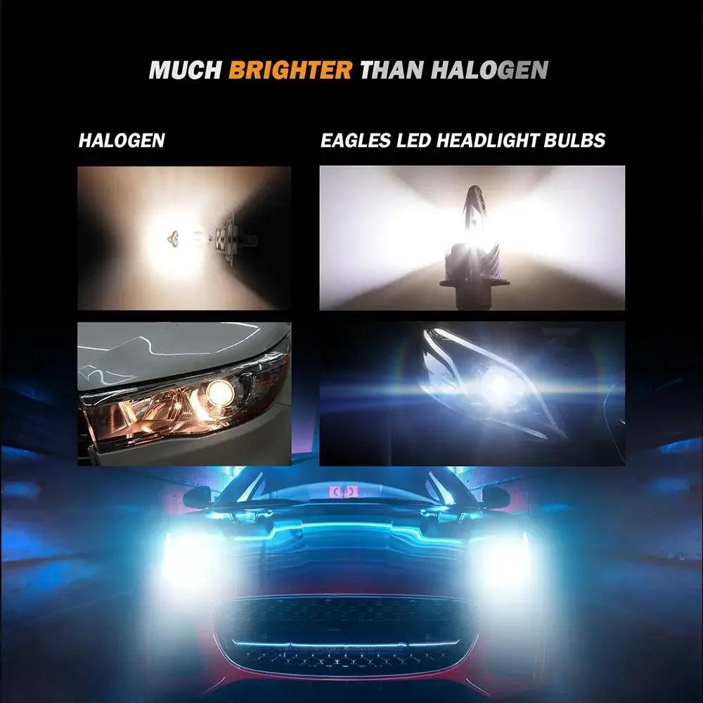 AUXBEAM H4 H11 LED Car Headlight Bulbs Waterproof 50W 6500K 5000lm 9012 LED Bulbs Driving Light Bulbs Series F-P20
