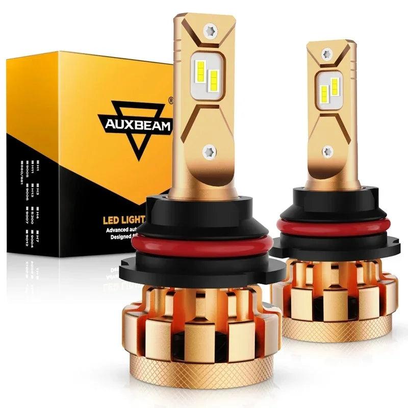 AUXBEAM 70W 6000K 6000LM LED Headlight Bulbs H4 H7 H11H13 9004 9005 9006 9007 9012 Series F-16 plus