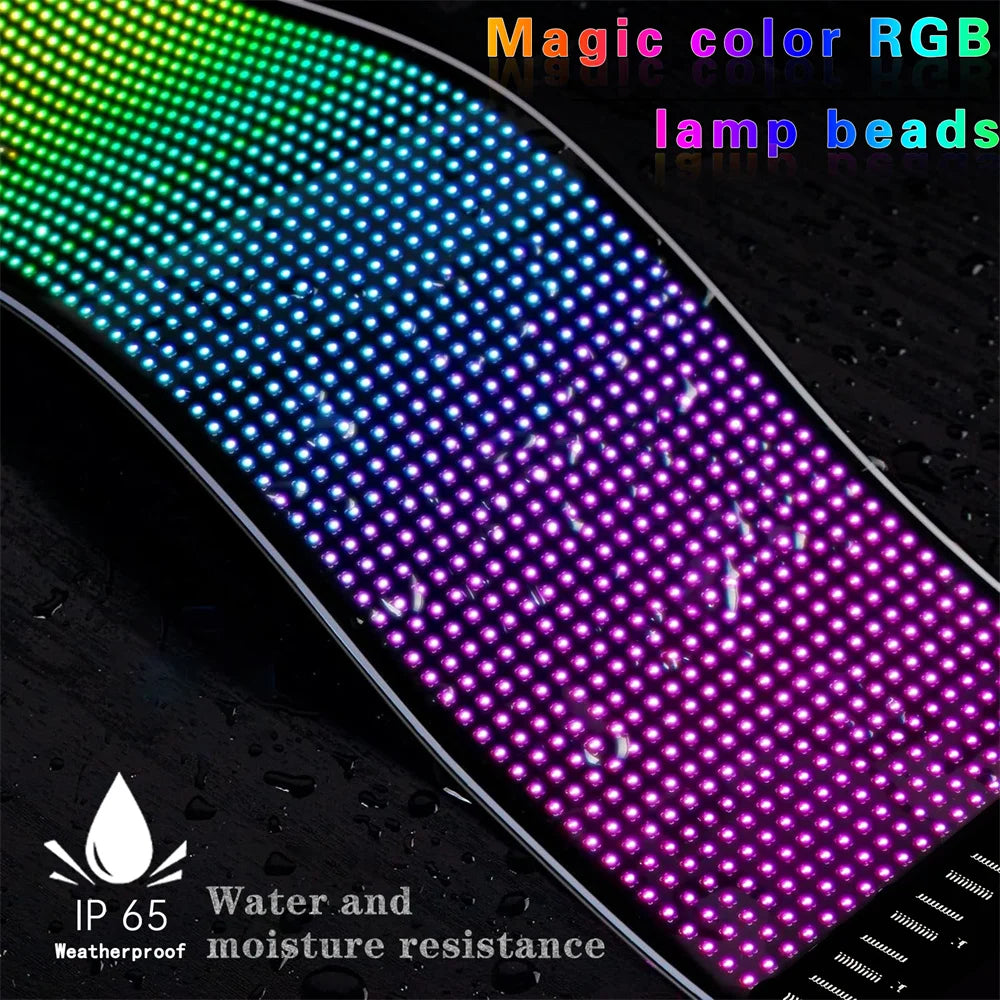 Truck Eye Led Display Car Sign Animation Led Matrix Panel Bluetooth App Control Programmable Flexible Screen Led Car Light