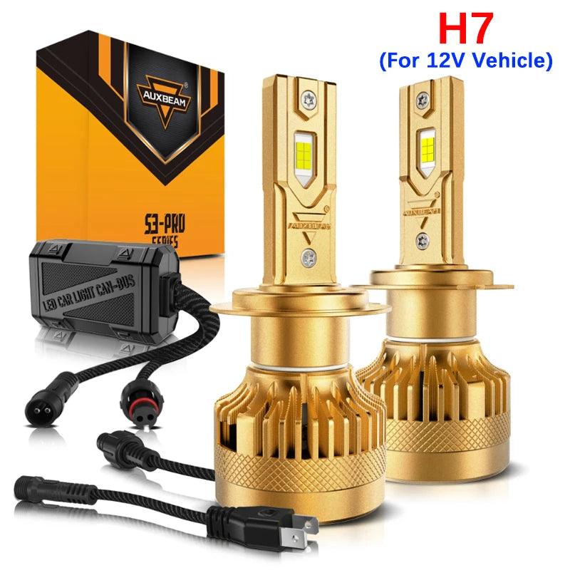 AUXBEAM S3-PRO Series 120W 24000LM High Power Led Headlight Bulbs with Decoder for 12V Vehicle 9005/9006/9012/H4/H7/H11