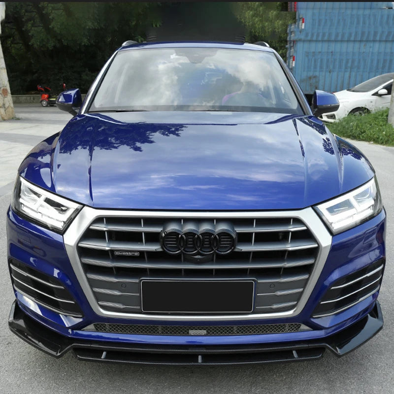 4 Rings Logo ABS Chrome Black Car Front Hood Emblem Bonnet Badge Rear Trunk Badge For Audi A3 A4 A5 A6 A7 A1 Q2 Q3 Q5 Q7 Q8 TT