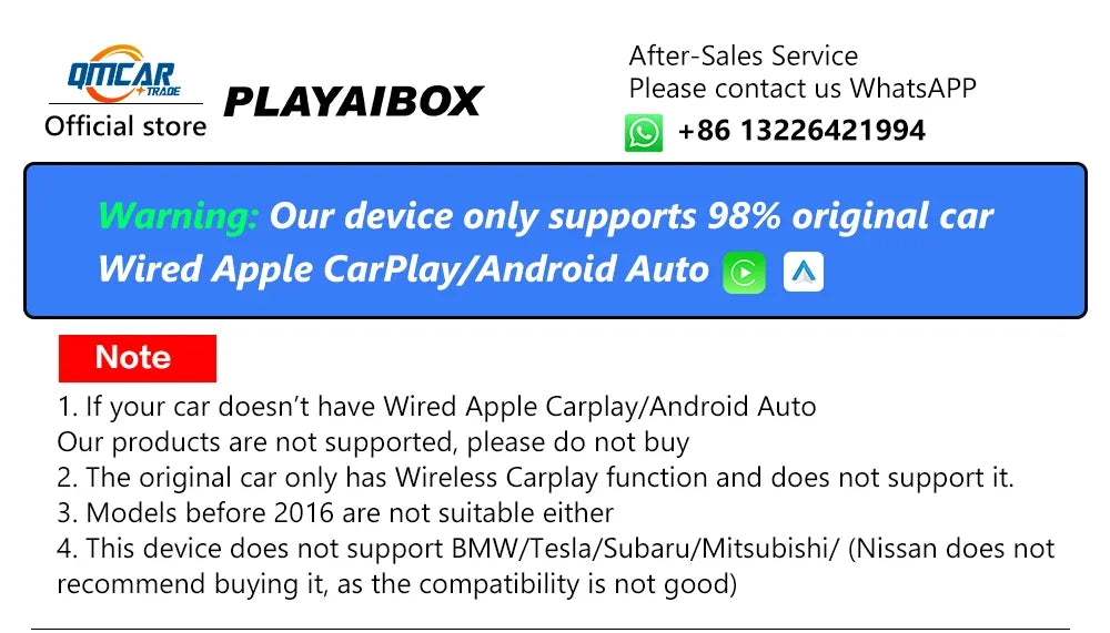 Wireless Android Auto Carplay Adapter 2in1 Dongle Play&Plug For Audi Buick Cadillac Chery Chevrolet Ford GMC Haval Honda Kia MG