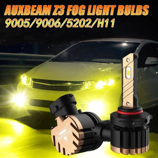 AUXBEAM 1pair 3570 Chip Integrated LED Car Headlight Fog Light Bulbs (White/Yellow Light)