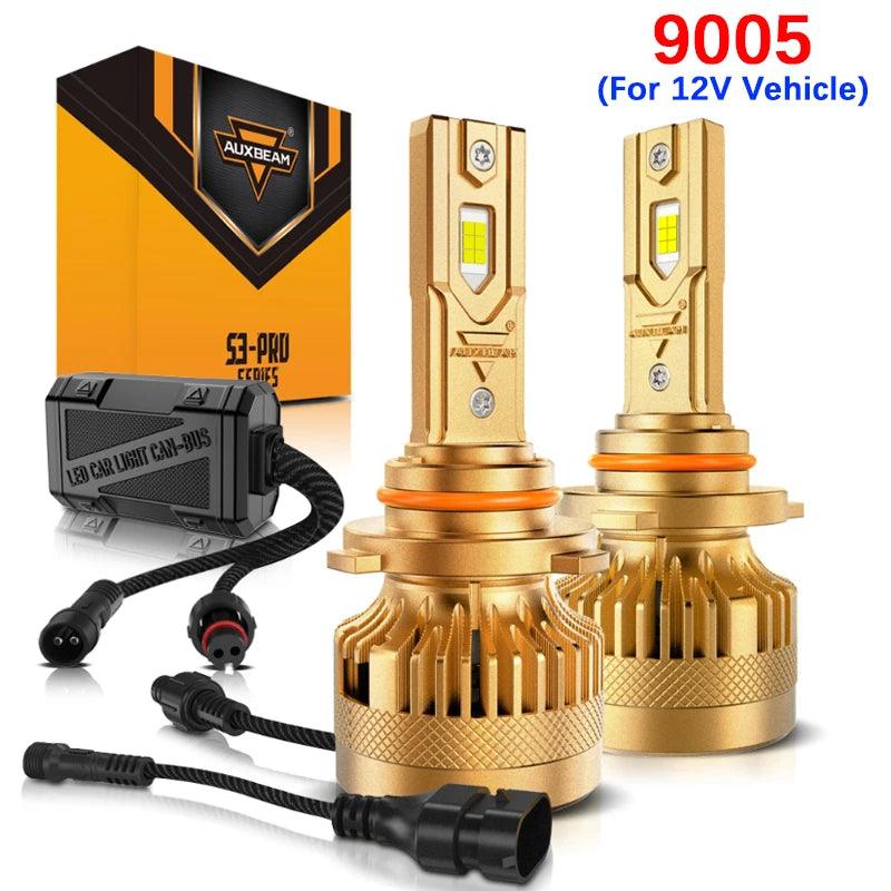AUXBEAM S3-PRO Series 120W 24000LM High Power Led Headlight Bulbs with Decoder for 12V Vehicle 9005/9006/9012/H4/H7/H11