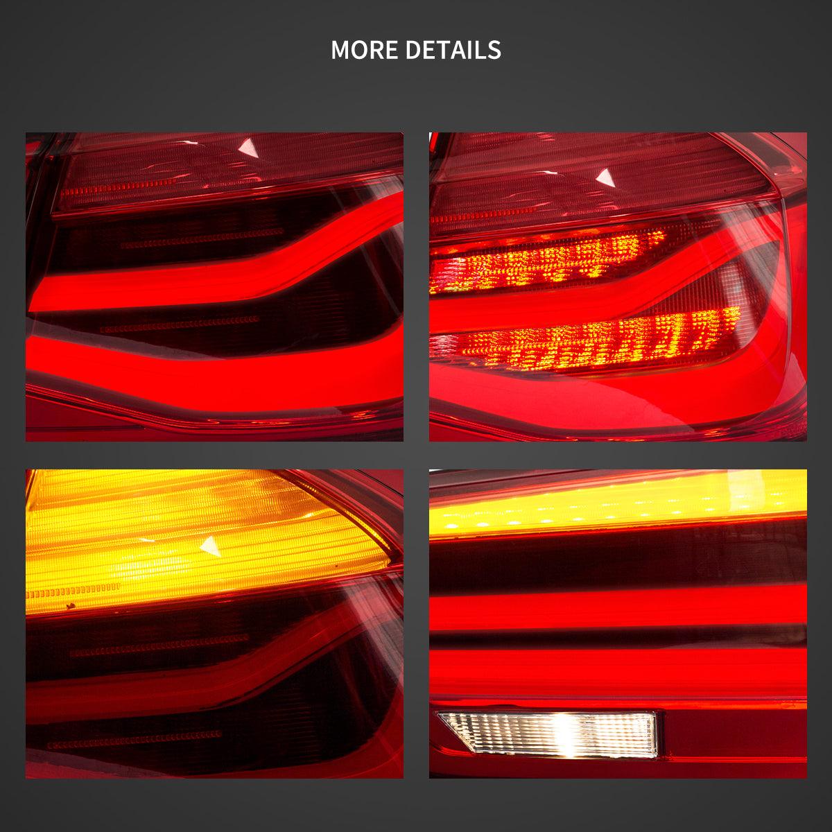 LED Tail Lights Assembly With Sequential Amber Turn Signal For 2012-2019 BMW 3 Series 6th Gen (F30 F35 F80)
