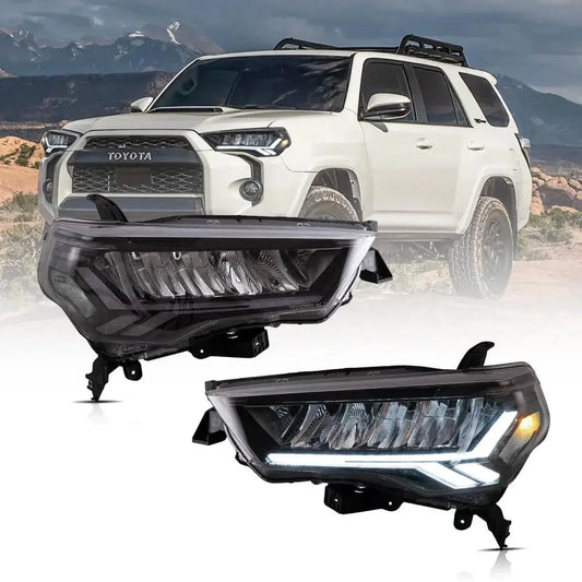 LED Headlight Assembly Reflection Bowl Chrome For 2014-2022 Toyota 4Runner 5th Gen (N280）