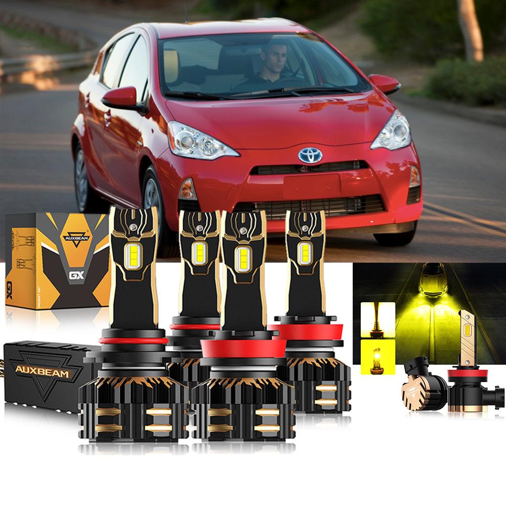 For 2012-2014 Toyota Prius C 9005 H11 LED Headlight Bulbs Bundle