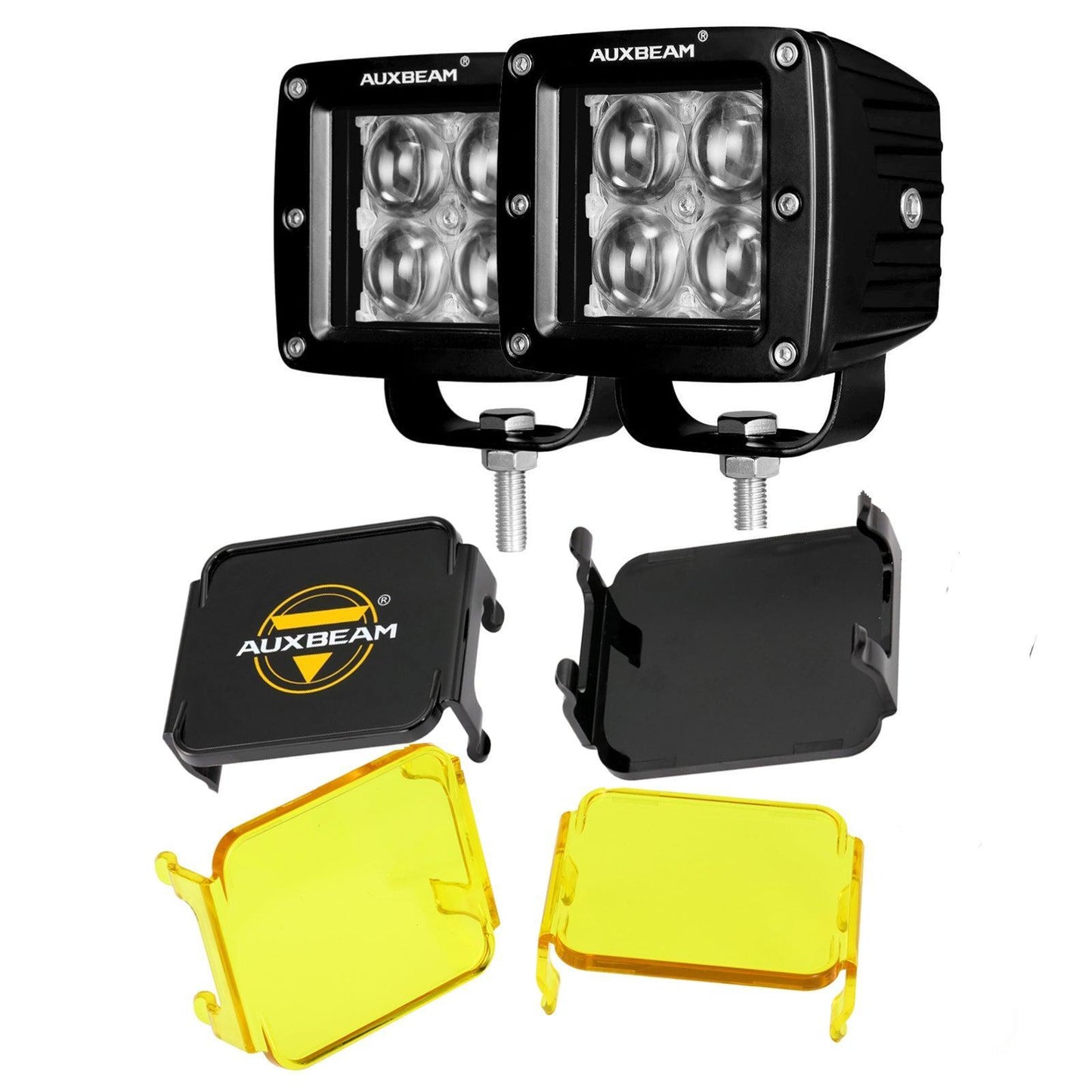 3''40W 4D HYPERSPOT Spot Square LED Pods Light for SUV ATV UTV Trucks Pickup Boat