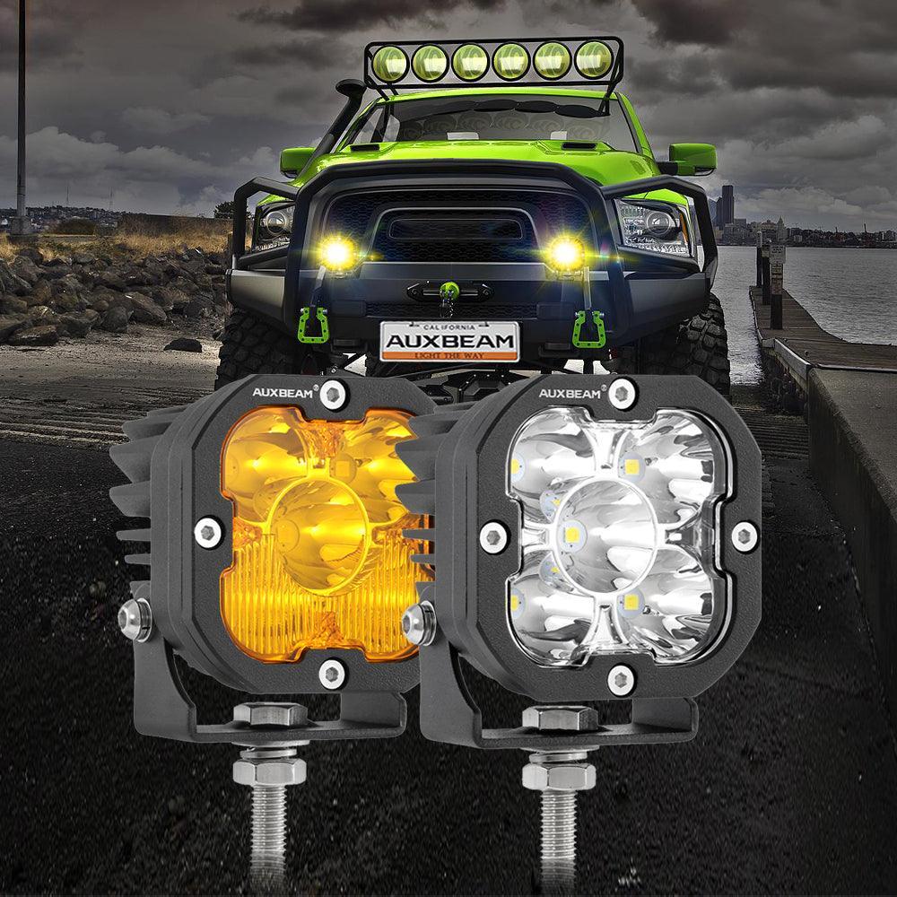 XP-ULTRA Series 3 Inch 80W 9600LM LED Pods Lights White&amp;Amber