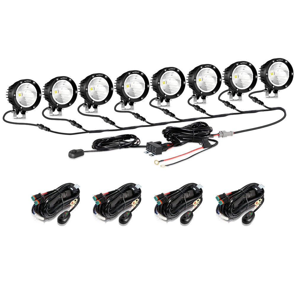 C4 Series | 4 Inch 100W Spot Round LED Pods White LED Driving Lights 