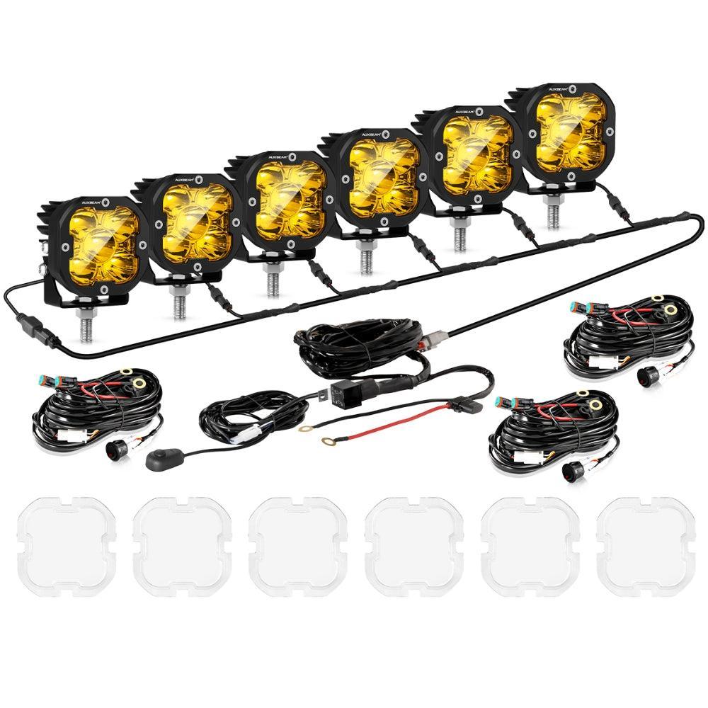 XP-ULTRA Series 3 Inch 80W 9600LM LED Pods Lights White&amp;Amber