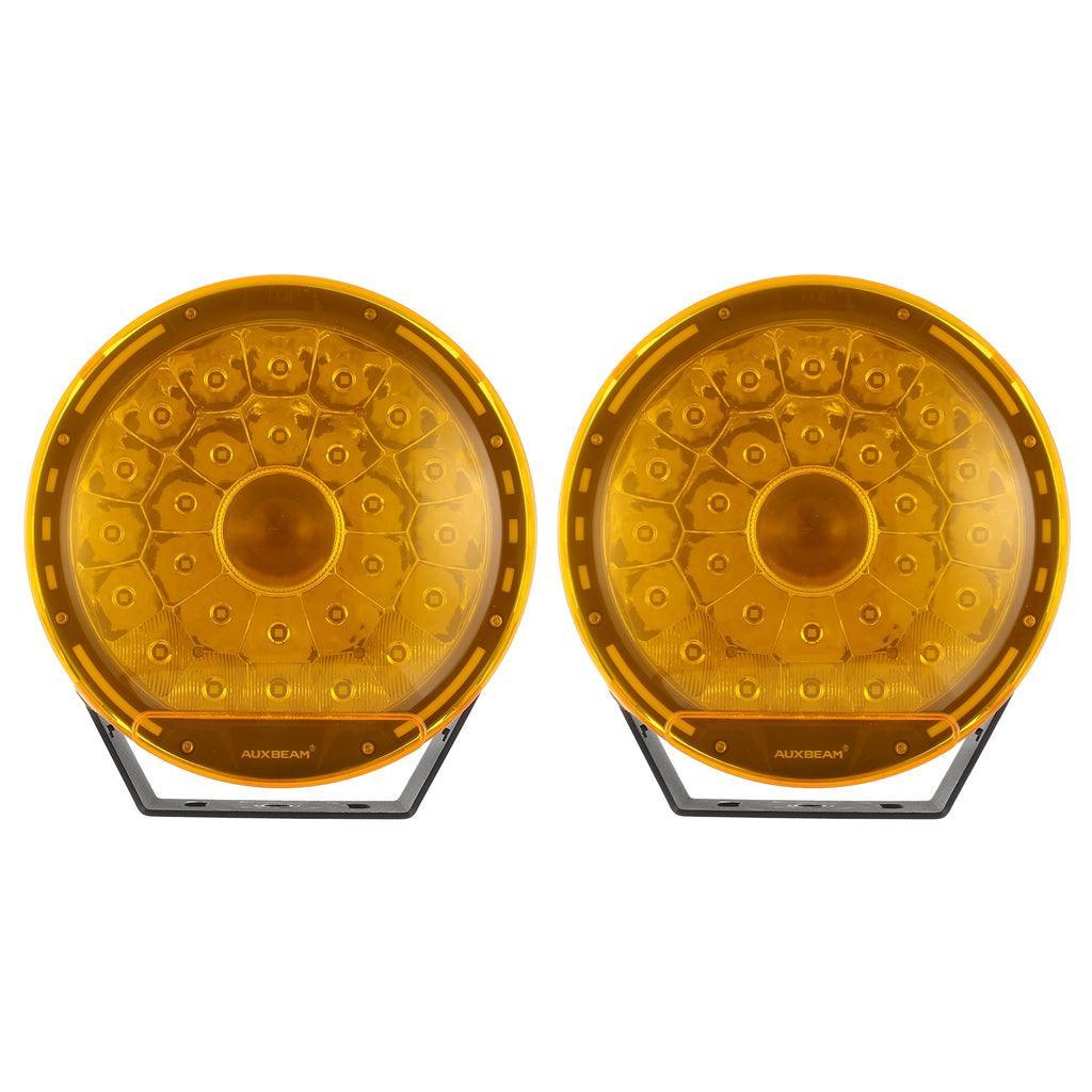 (2pcs/set) 9 INCH 270W 37776LM 360-PRO Series Custom Lens Offroad LED Driving Lights+Amber/Black Covers(Optional) for JEEP WRANGLER JL JK TJ 