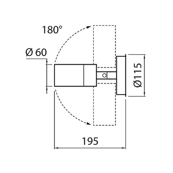 Wall lamp Airam Alppila 1S, Adjustable, GU10 - SPEED LIGHT