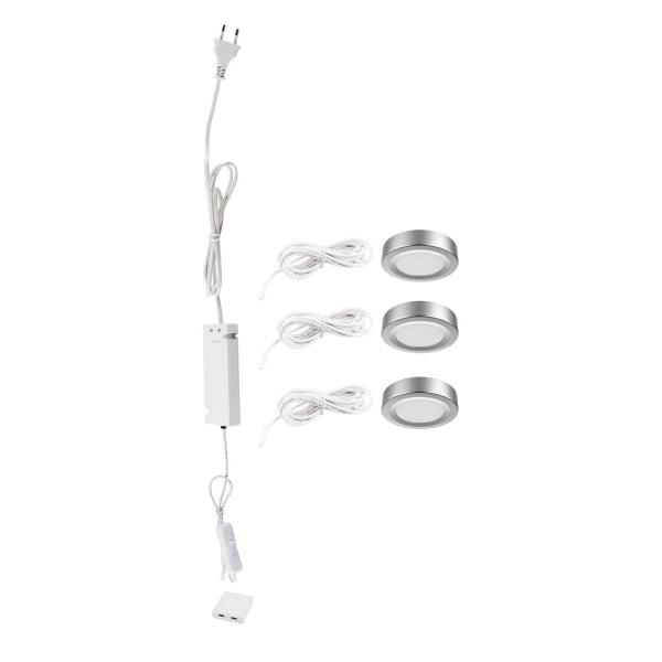 Downlight set Airam Auri, IP20 / 9W, 3 pcs - SPEED LIGHT