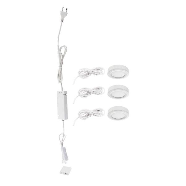 Downlight set Airam Auri, IP20 / 9W, 3 pcs - SPEED LIGHT