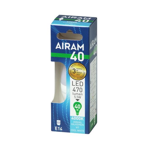 LED lamp Airam E14 Candle, 4000K - SPEED LIGHT