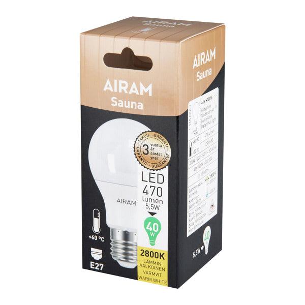 LED diode Airam E27 Sauna - 2800 K / 5.5 W - SPEED LIGHT