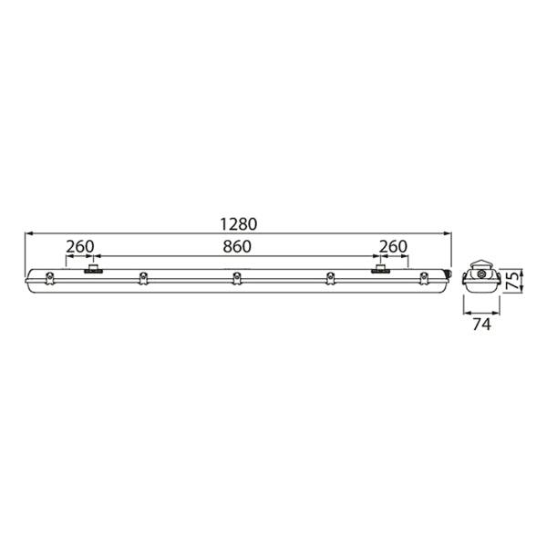 Universal lamp Airam Generic 18W - 4000 K / 128 cm - SPEED LIGHT